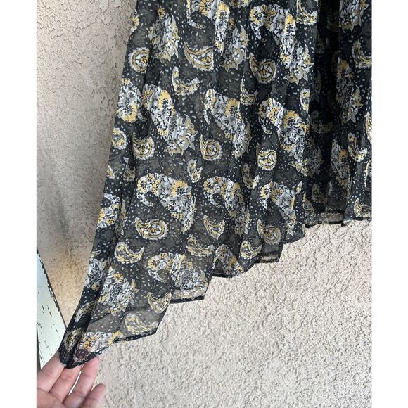 Altuzarra High Low Paisley Print Pleated Skirt - Size 40/US 8 Multicolor - Picture 3 of 11